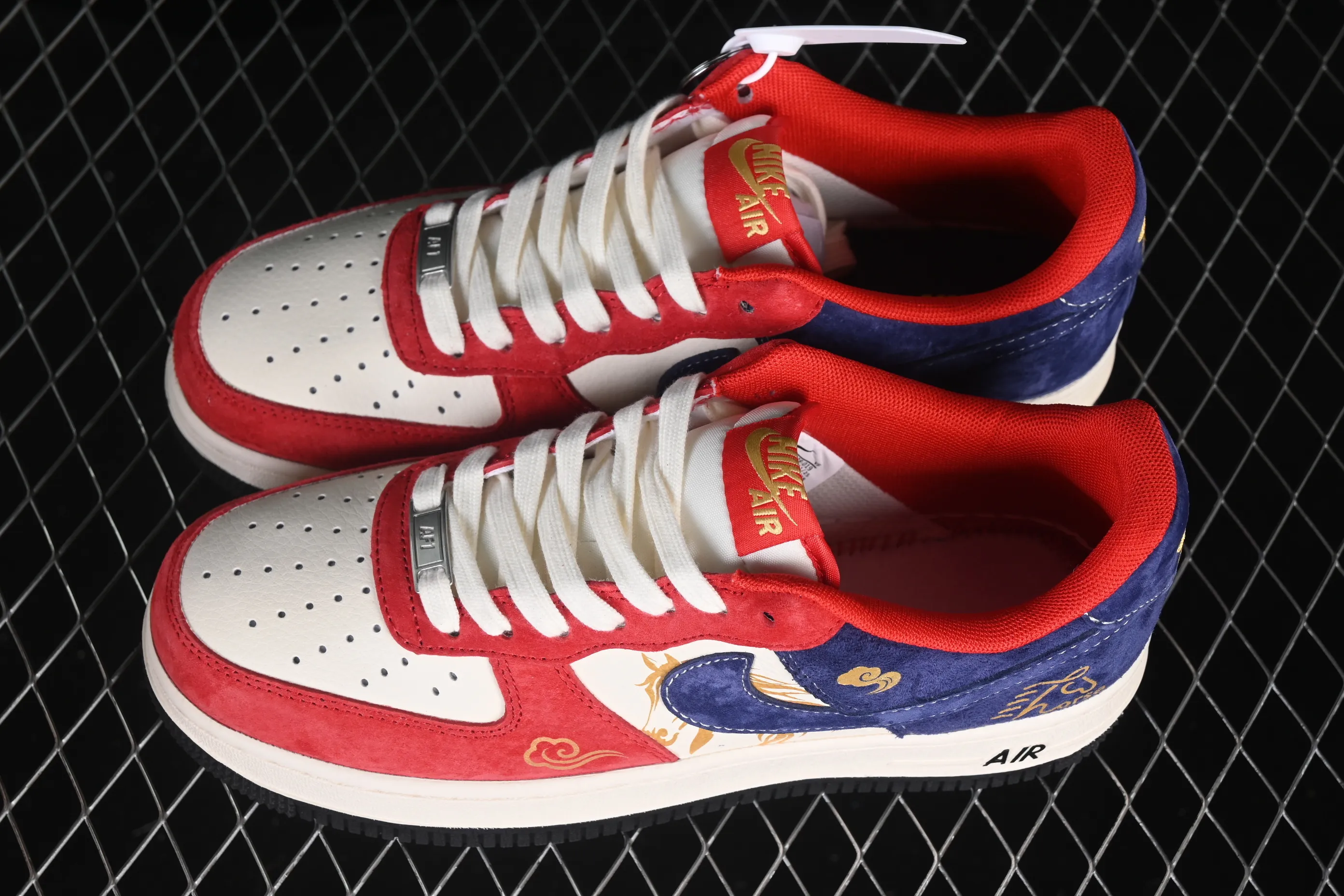 All categories Nk Air Force 1 Air Force series Nk Air Force 1 Low Air Force low top Nike Air Force 1'07 Low Year of the Horse limited edition red, white and blue stitching Air Force 1 low top casual sneakers XD0028-019